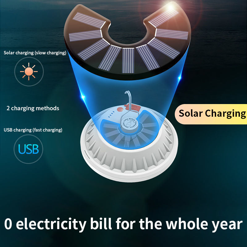 Solar UFO Light USB Charging LED Home Power Outage Emergency Light Outdoor Camping Light