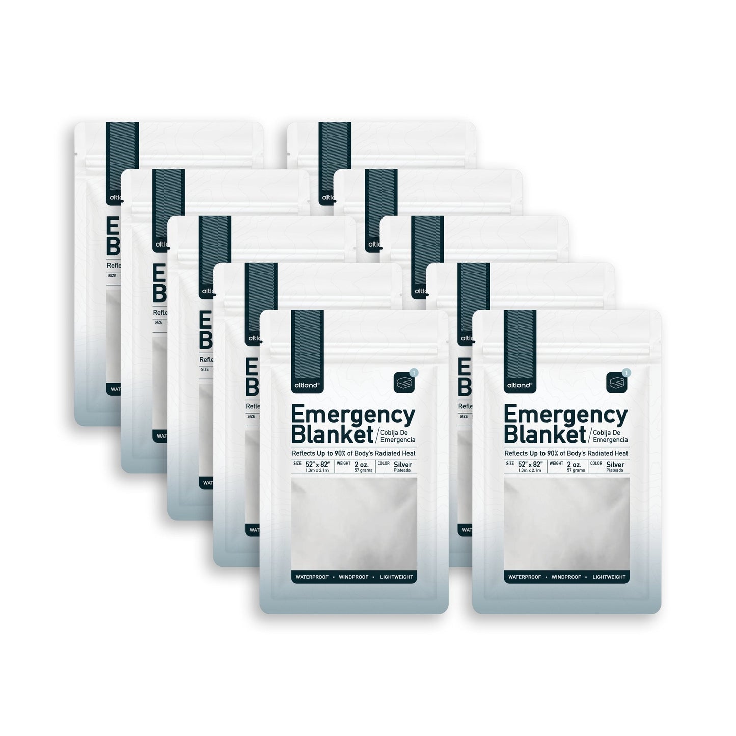10 Pack of Emergency Blankets-1
