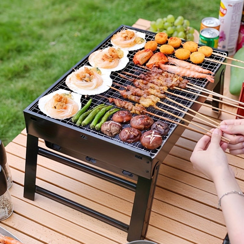 Portable Foldable BBQ Grill for Outdoor Camping & Picnics-1