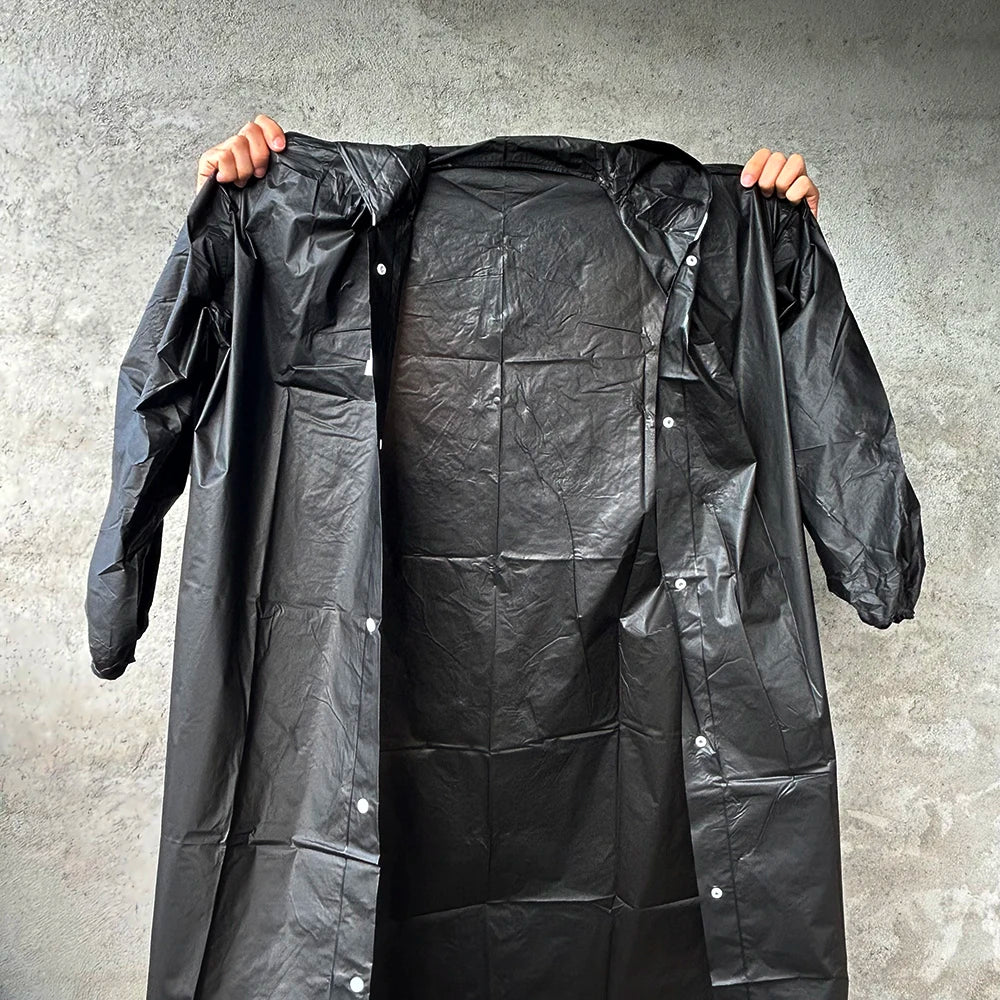 Disposable Portable EVA Raincoats for Adults Reusable Rain Ponchos Outdoor Motorcycle Cycling Hiking Lightweight Raincoats