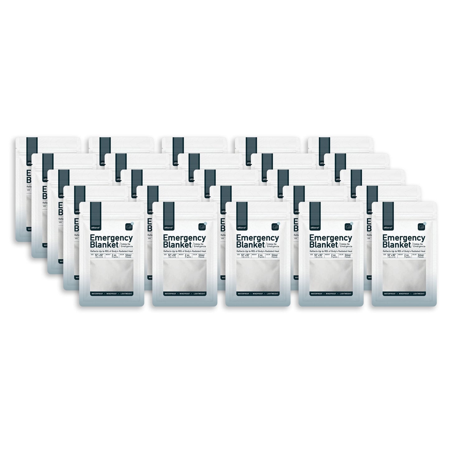 25 Pack of Emergency Blankets-1