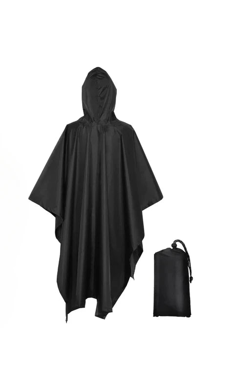 Outdoor 3 In 1 Military Raincoat Hooded Sleeve Waterproof Rain Poncho Motorcycle Rain Cover Camping Hiking Travel Rainwear Tent