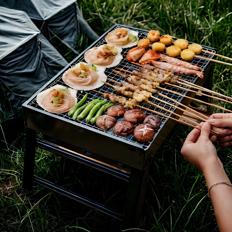 Portable Foldable BBQ Grill for Outdoor Camping & Picnics-4