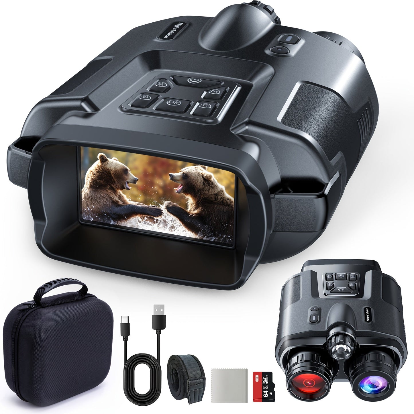 4K Infrared Night Vision Goggles with Zoom-0