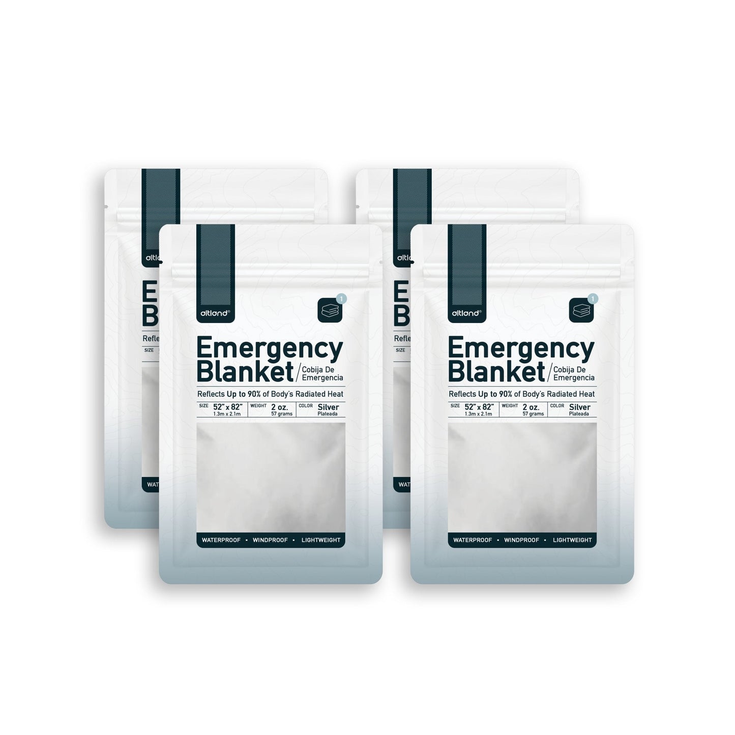 4 Pack of Emergency Blankets-1