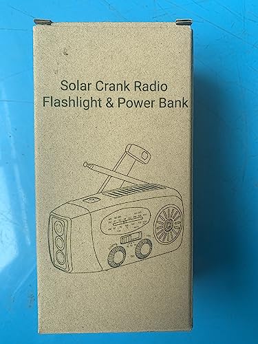 Solar Emergency Hand Crank Weather Radio, Portable Self Powered NOAA AM/FM Radios with SOS Alarm LED Flashlight 2000mAh Smart Phone USB Charger for Camping (Red)