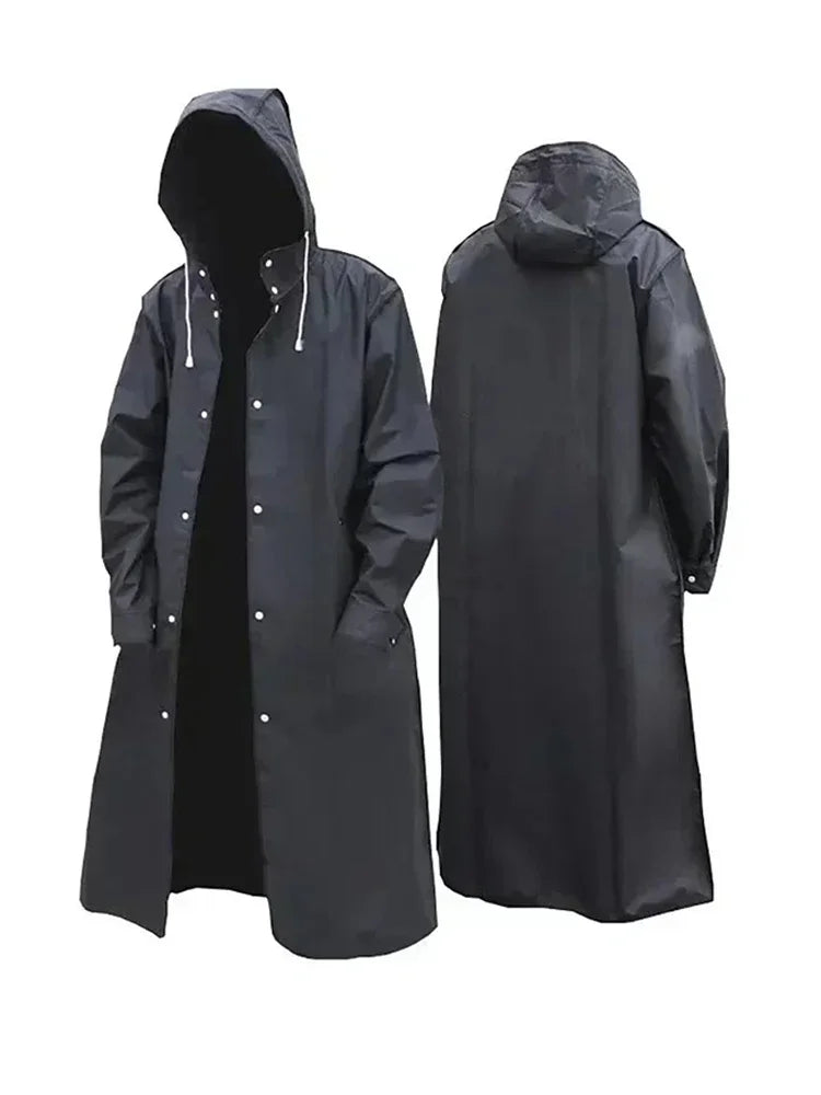 Disposable Portable EVA Raincoats for Adults Reusable Rain Ponchos Outdoor Motorcycle Cycling Hiking Lightweight Raincoats