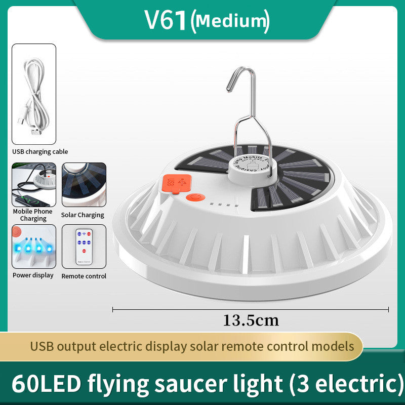 Solar UFO Light USB Charging LED Home Power Outage Emergency Light Outdoor Camping Light