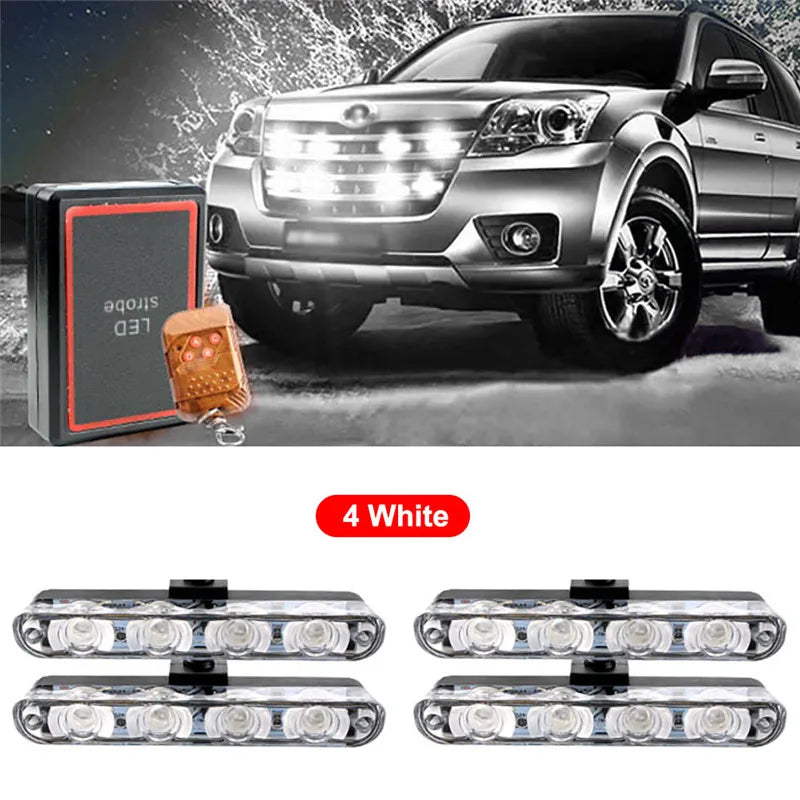 Car Front Grille Emergency Strobe Lights LED-4