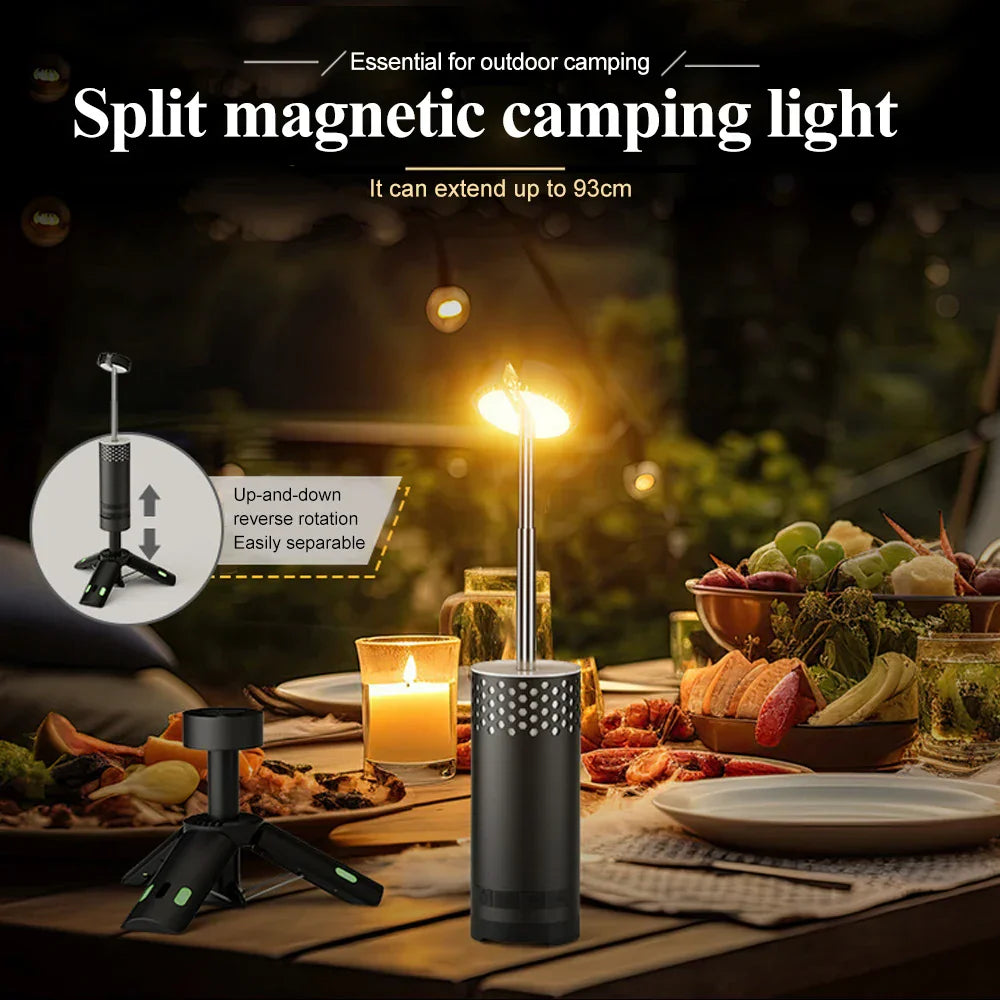 Camping LED Telescopic Flashlight Tripod Rechargeable Emergency Lamp-2