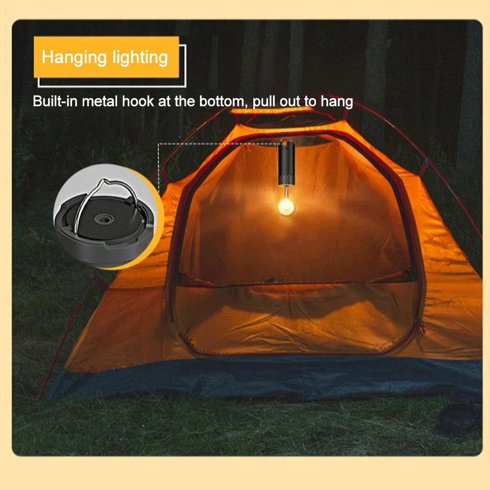 Camping LED Telescopic Flashlight Tripod Rechargeable Emergency Lamp-1