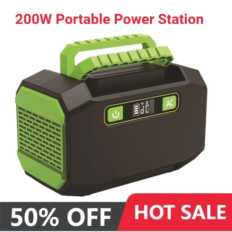 145Wh/173Wh 200W Portable Power Station 220V/110V Solar Generator Outdoor Emergency Mobile Power Bank For Camping Power LED