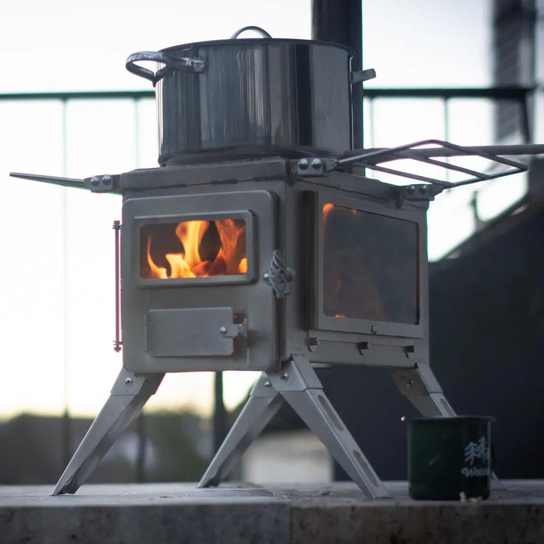 Portable Stainless Steel Outdoor Tent Stove & Firewood Kitchen for Campsite Cooking Heating and Outdoor Survival Wood Stove