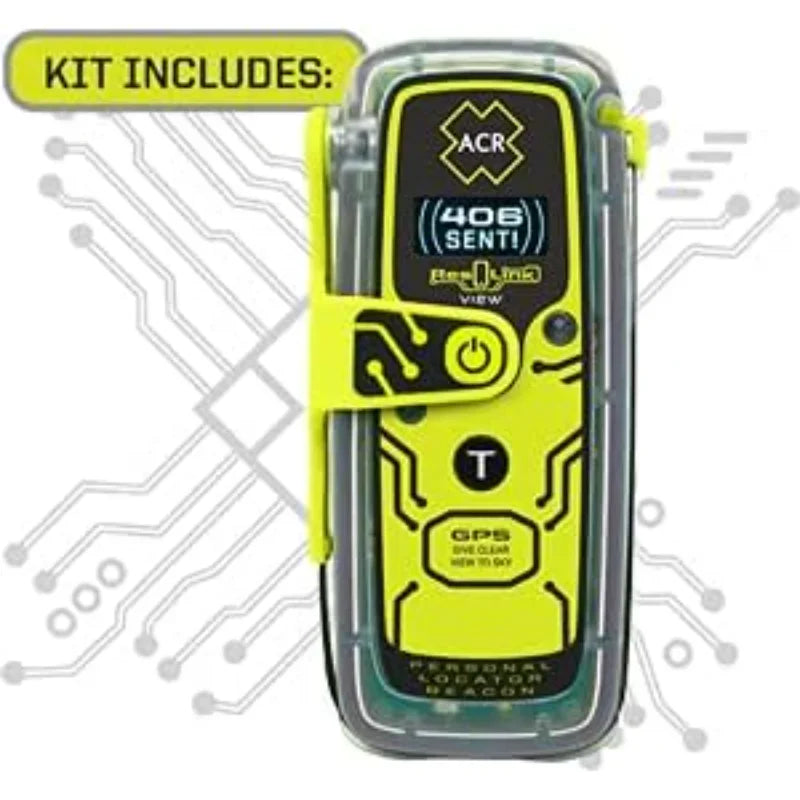 Personal Locator Beacon Survival Kit Includes a Compact Beacon, GPS Tracking, Strobe Light, Signal Mirror