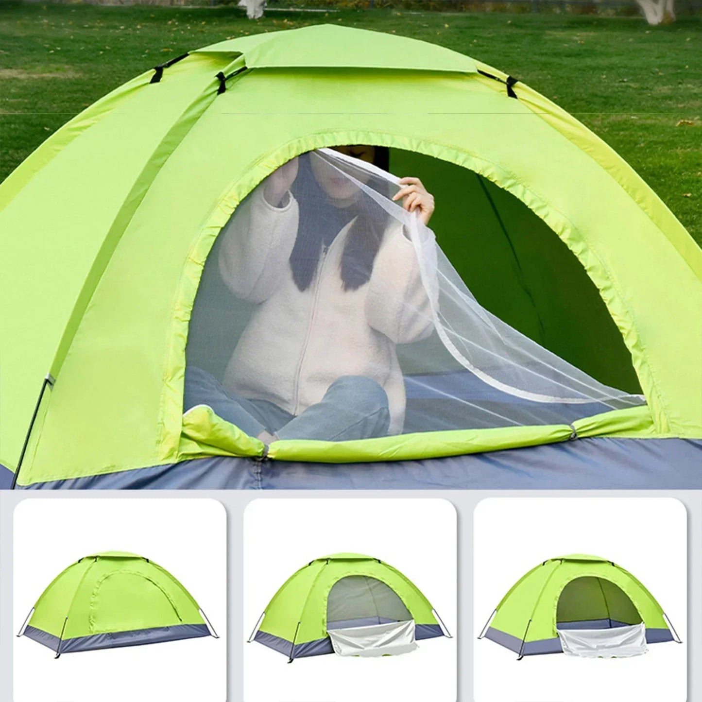 Ultralight Single Layer Camping Tent for Hiking & Travel-1