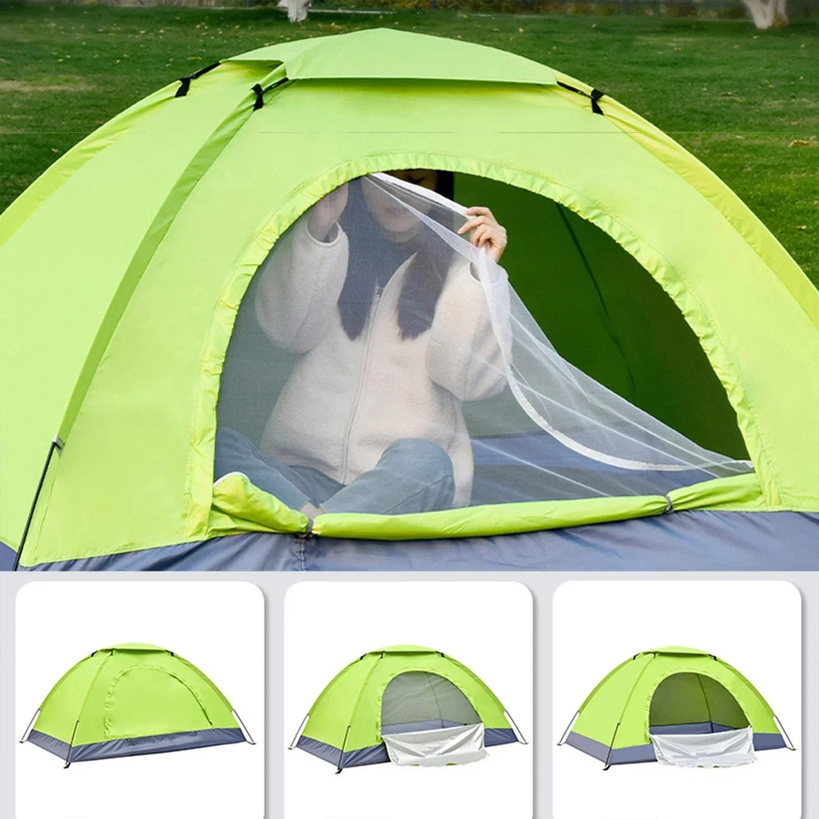 Ultralight Single Layer Camping Tent for Hiking & Travel-1