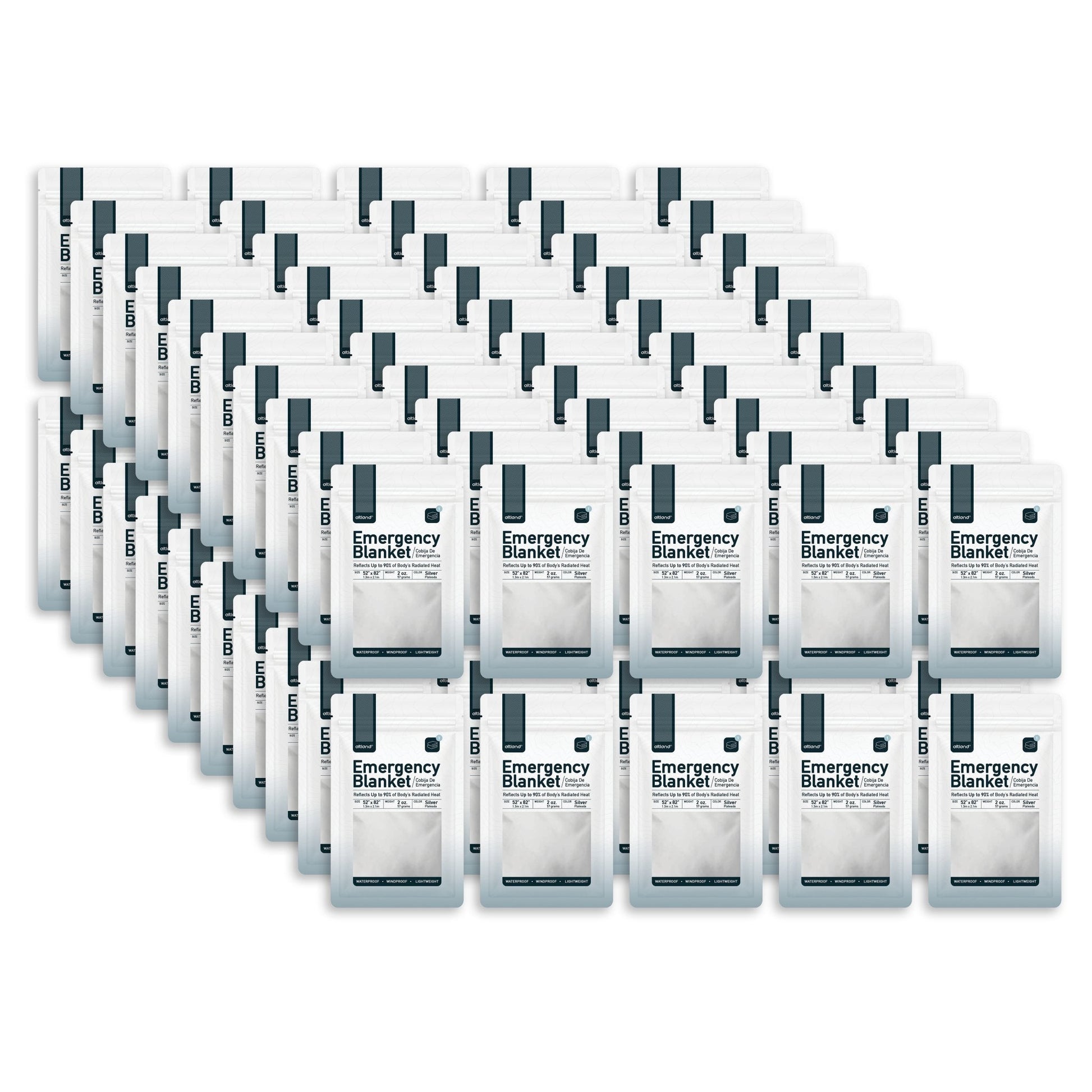 100 Pack of Emergency Blankets-1