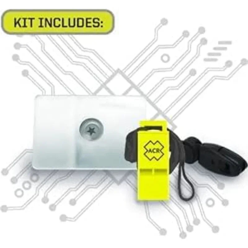 Personal Locator Beacon Survival Kit Includes a Compact Beacon, GPS Tracking, Strobe Light, Signal Mirror