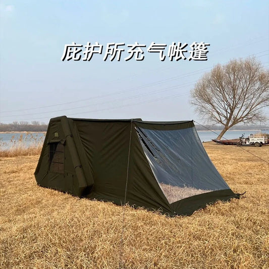 Quick-open shelter inflatable tent, multi-functional for wild survival, shading and rainproof, customizable camping tent