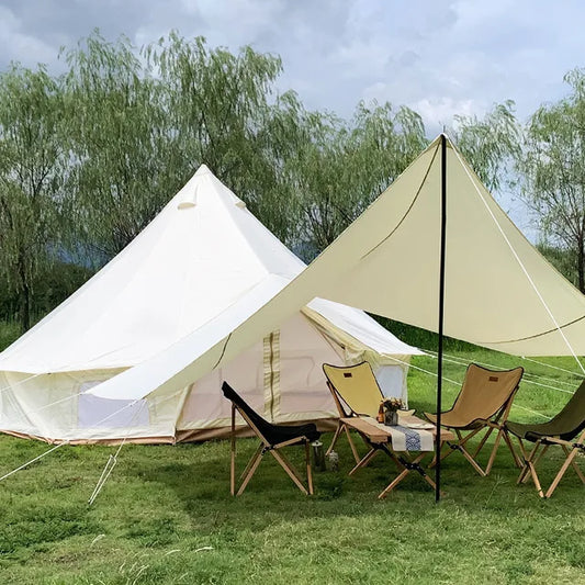 TAP Outdoor Waterproof Rain Fly Tent Shelter Essential Survival Gear Sunshade Awning Hexagonal Shaded Camping Tarp For Hiking