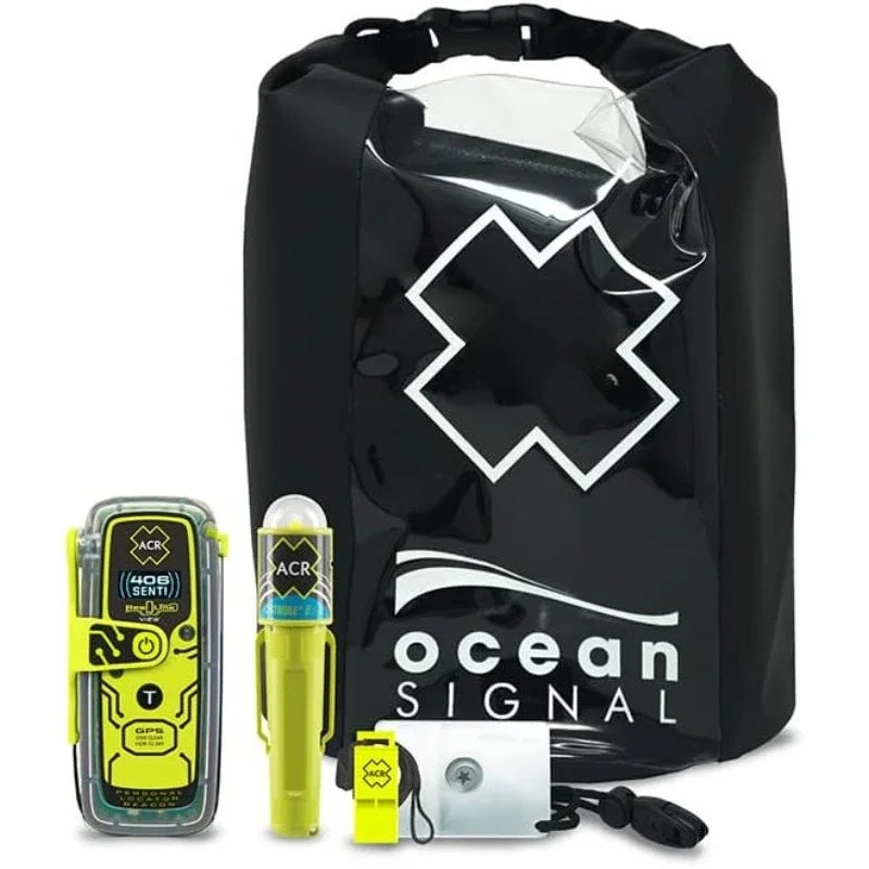 Personal Locator Beacon Survival Kit Includes a Compact Beacon, GPS Tracking, Strobe Light, Signal Mirror