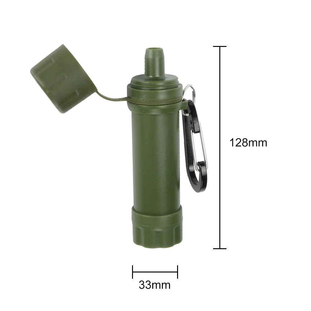 Personal Wild Life Emergency Water Filtering Tools Survival Water Purifier Straw for Outdoor Camping Hiking Hunting